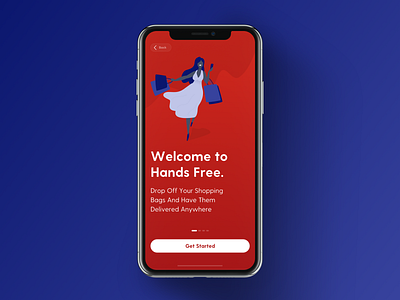 Hands Free App Soon app app design blue clean delivery ios kudret projectmind retail ui ux