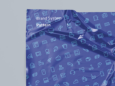 Pattern - Brand System 2d branding branding design clean design graphic home home appliances household icon illustration pattern patterns vector