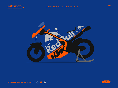 Asthtc Corsa© 2019 Red Bull KTM Tech 3 2019 bike branding concept corsa design flat illustration ktm minimal motogp motorbike motorcycle motorsport racing vector
