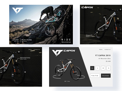 YT Bikes Website 2d app design desktop design desktop ui uidesign uiux webdesign