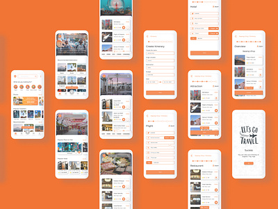 Redesign Pegipegi App_Part 2 2d art attraction design hotel itinerary mobile app restaurant travel app trips uidesign uiux