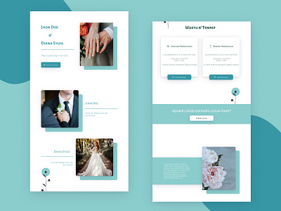 Template 6 - Invitation Web View 2d design desktop ui invitation married couple uidesign uiux