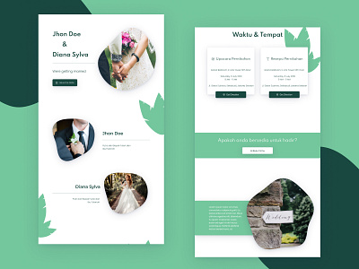 Template 5 - Invitation Web View 2d design desktop ui invitation married couple uidesign uiux