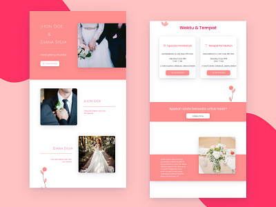 Template 4 - Invitation Web View 2d design desktop ui invitation married couple uidesign uiux