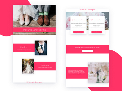 Template 2 - Invitation Web View 2d design desktop ui invitation married couple uidesign uiux