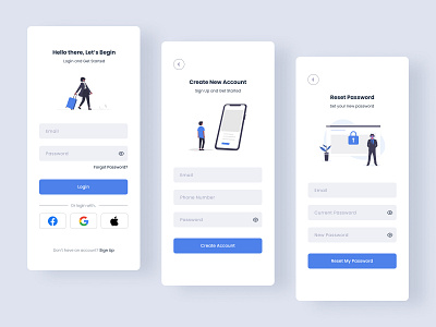 Login Screen Mobile Apps by fakhri aziz on Dribbble