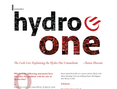 Article Design for Hydro One branding design illustration