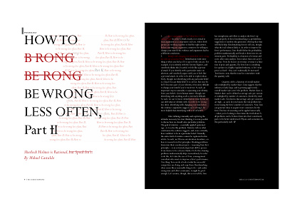 How to be wrong Less Often 01 art article design article illustration article page design illustration magazine psychology red university of toronto web