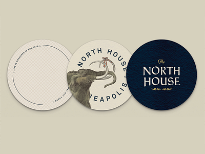 North House Coasters boutique branding brand identity branding elegant graphic design identity illustration logo logo design luxury premium refined storied brand story story brand storytelling