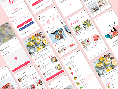 Healthy Recipe App design food app product uiux