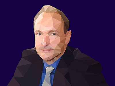 Tim Berners-Lee Low Poly html internet inventor of the www low poly polygon tim berners lee w3c web world wide web www