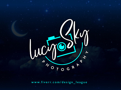 LucySky Photography Logo branding creative design creative logo design elegant elegant font font script fresh design lettering logo logodesign photography logo script signature signature font signature logo trendingconcept trendy typography vector