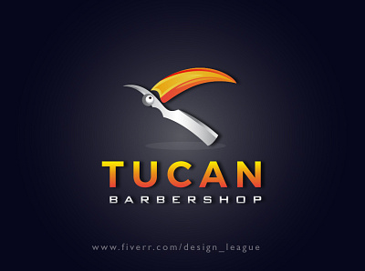 Tucan Barbershop Logo artwork barber logo barbershop branding brandingdesign clean conceptual design creative agency creative design design fresh design icon illustration logo modern logo modernism tucan tucan logo