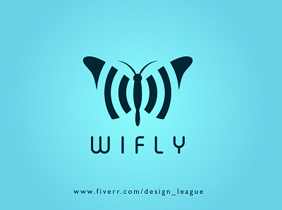 Wifly artwork branding butterfly butterfly logo clean creative design design fresh design icon logo logo design logodesign minimalist minimalist logo minimalistic trending trendy wifi wifilogo