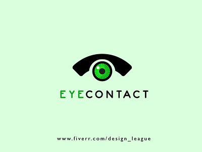 EyeContact Logo adobe adobe illustrator artwork branding clean creative design design eye eye contact logo eye logo fresh design icon logo logodesign minimalist logo minimalistic phone phone logo trendy