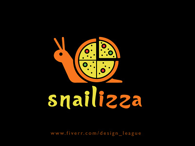 Snailizza Logo artwork branding clean creative design design flat icon flat logo design fresh design fun fun design icon logo logodesign pizza pizza logo snail logo snailizza snails trendy