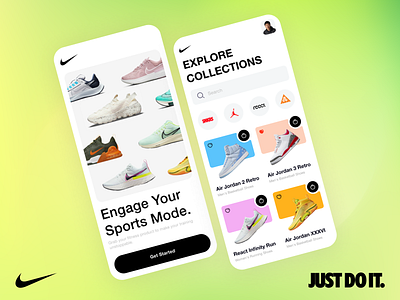 Nike Shoes Concept App agency app design design agencies figma fitness nike app product design sports ui