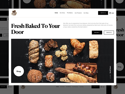 Bakery Hero Section agency bakery figma hero section product design ui