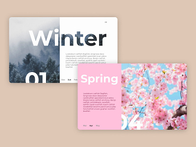 Seasons colors design figma illustrator photo photoshop print season simple spring web website winter