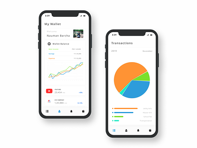 wallet app UI design