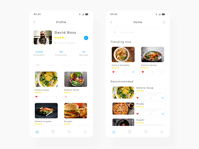 Food app UI design app branding design icon illustration logo logo ui uiux uidesign minimal typography ux