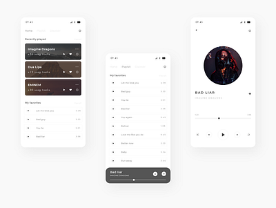 Music app UI design app branding design illustration illustrator logo logo ui uiux uidesign typography vector web website