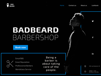 Bad Beard website design idea . header app branding design illustration illustrator logo ui uiux uidesign typography ui ux web