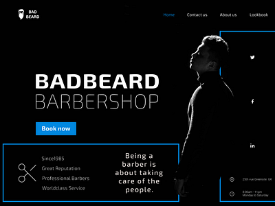 Bad Beard website design idea . header