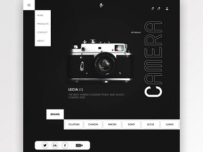 Camera store Website app branding design illustration logo logo ui uiux uidesign type typography ui ux vector web