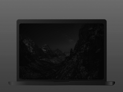 Dark mockup design for Laptop.