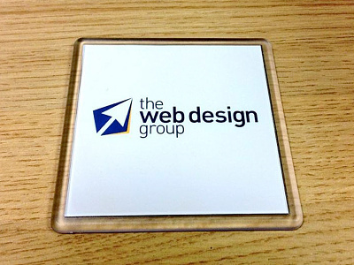 The Web Design Group Coaster's branding coasters