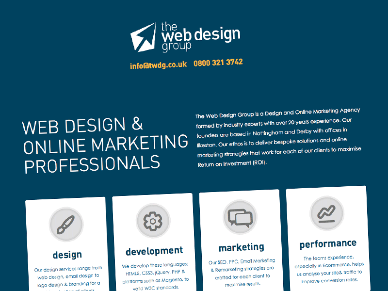 The Web Design Group Holding Page