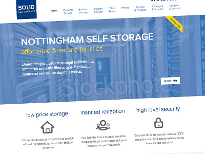Solid Self Storage css3 html5 web design