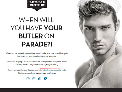 Butlers on Parade web design web development