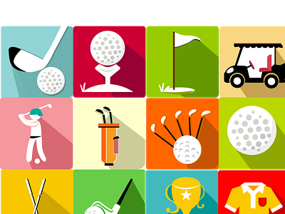 Icon design for golf academy as a fun project. adobe illustrator adobe illustrator cc design golf graphic design icon icon design modern design play