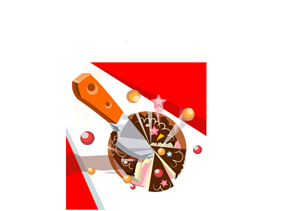 Cake with knife adobe illustrator cc branding design graphic design icon icon design illustration illustrator vector