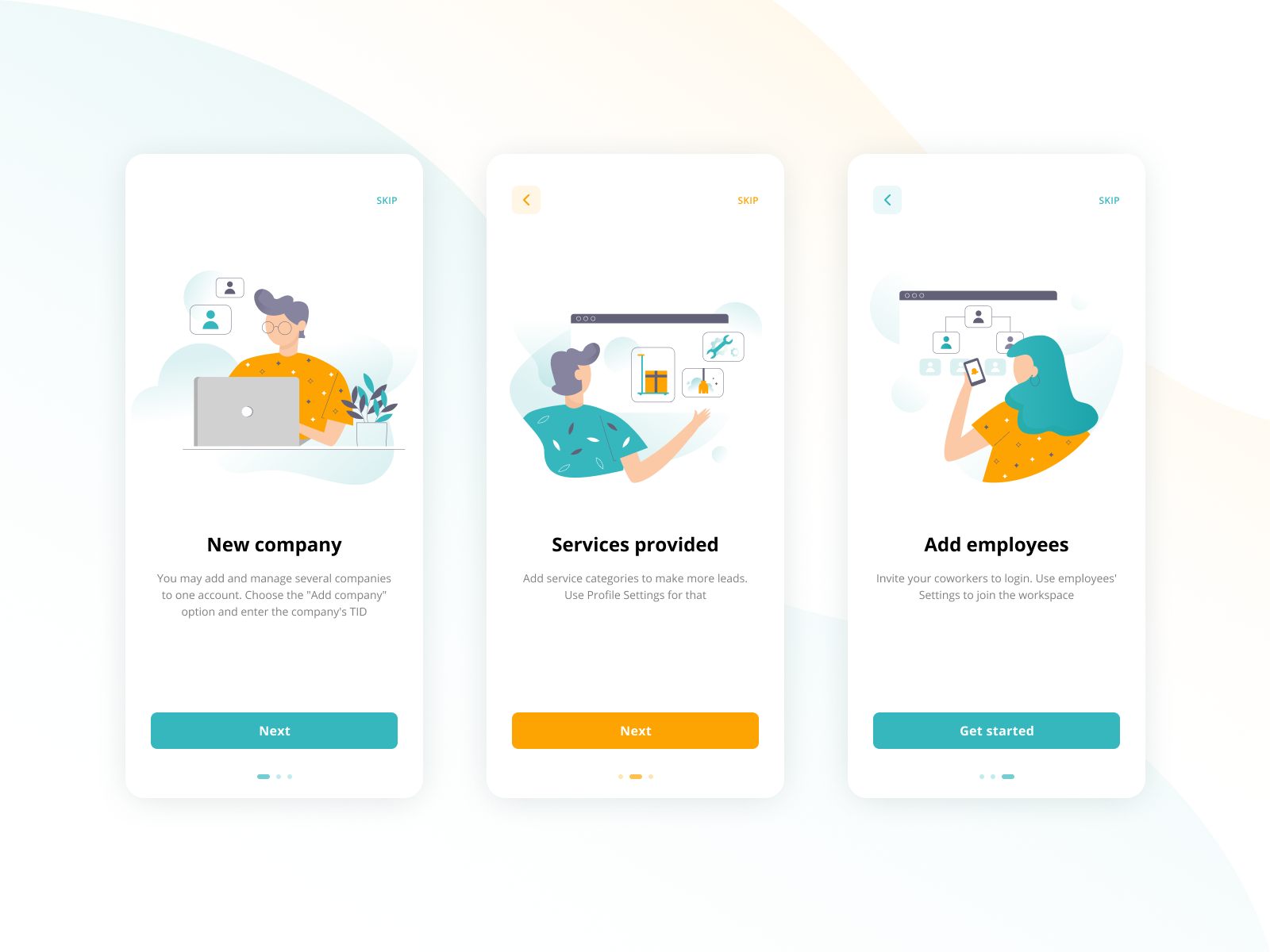 Onboarding for task manager by Nick Rybak for Softvoya on Dribbble