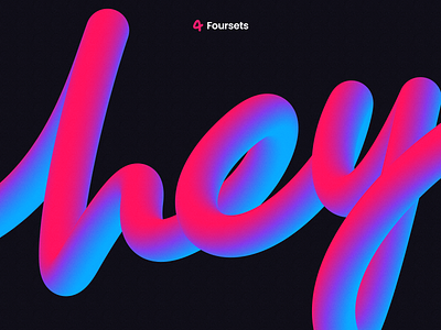 Hello! We are here! 3d brand branding colors design figma foursets graphic design graphics illustrator logo logotype nickrybak ui web
