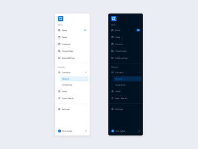 Navigation side bar design figma navbar nickrybak sidebar ui web web application