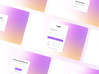 Login and Signup for web SaaS authorization flow branding colors design figma flat foursets gradient background gradients login login signup saas signup ui web web saas