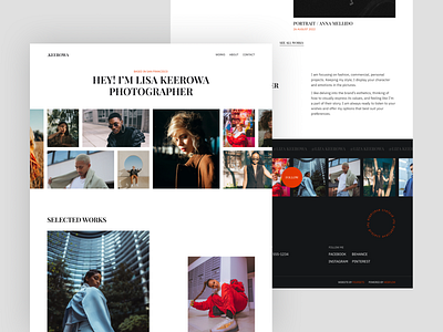 Keerowa - Photography Website Template clean website landing page minimal design minimalistic website photo websote photographer portfolio photography website portfolio website