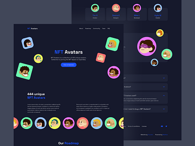 NFT Landing page template