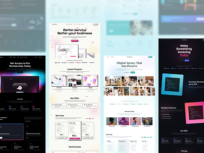 Zeus ⚡ UI - Figma Web Design UI kit dark website landing design landing kit landing page landings ui kit web design web ui kit website design zeus ui