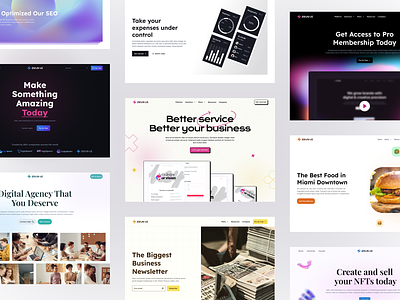 Zeus ⚡ UI - Figma Web Design UI kit cover cover section header header section hero hero section landing landing page web ui kit webdesign website design