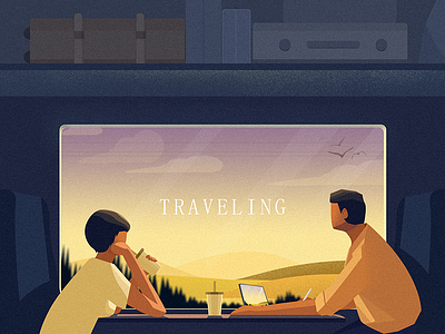 Traveling design illustration