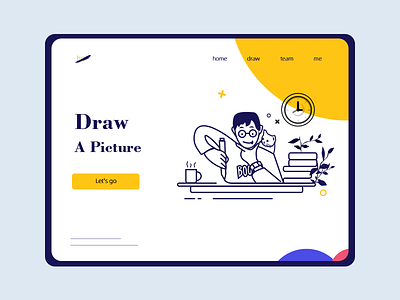 Draw A Picture book cat clock design draw illustration web website