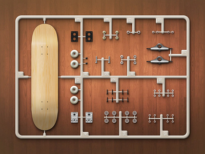 Skateboard Kit deck kit model kit skateboard skateboarding wood
