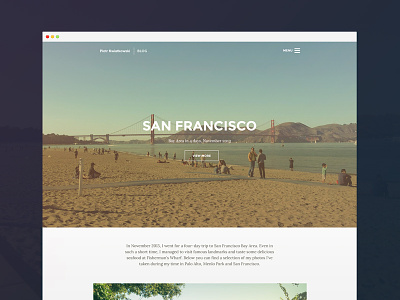 Photoblog blog images minimal photo photography pictures responsive simple travel ui user interface white