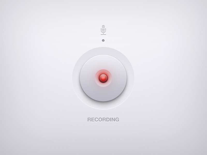 Recording ui user interface button audio recording