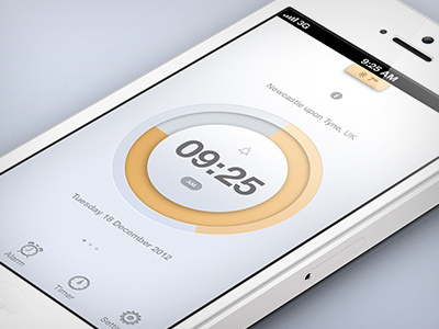 Clock App Concept app clock ios iphone